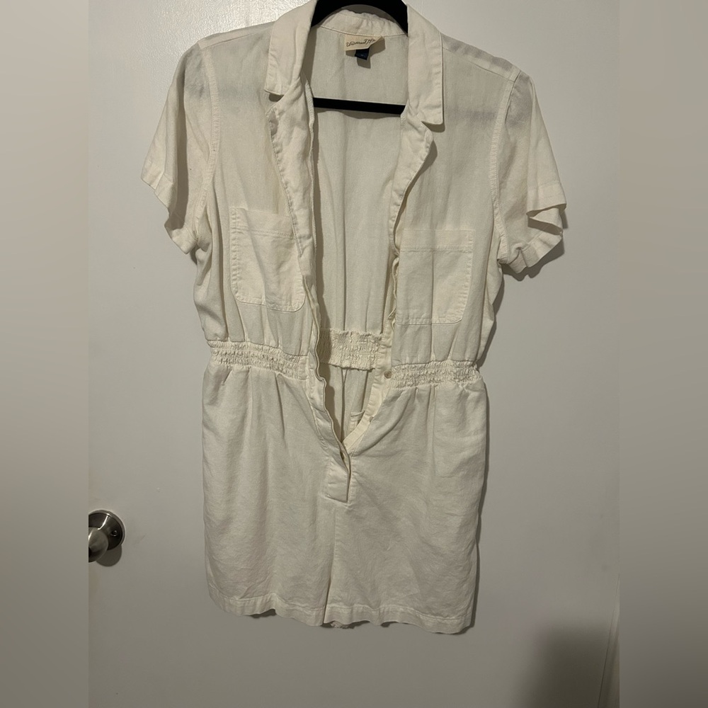 Universal Thread Off-White Short Sleeve Romper